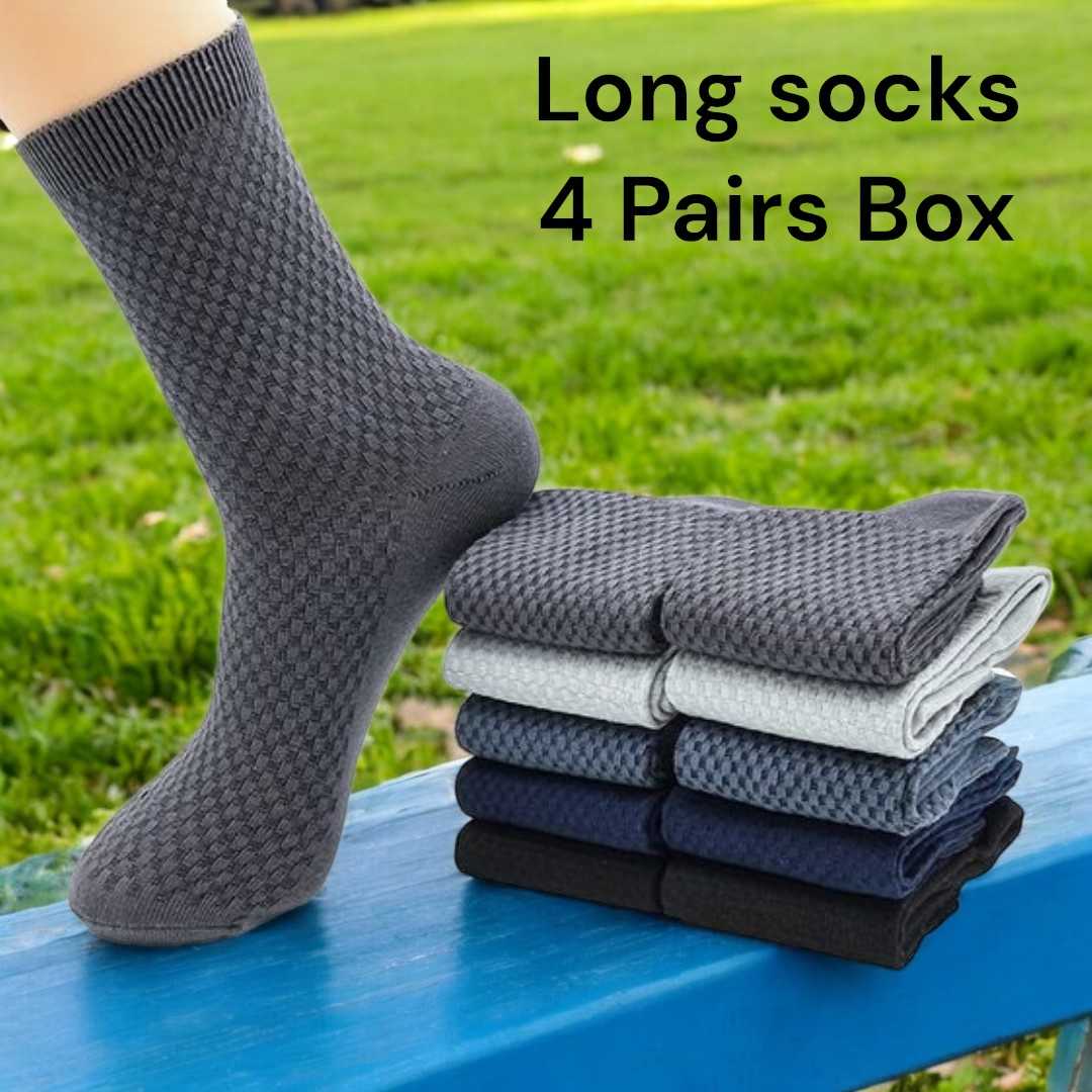 4,Pair,Long,Cotton,Mash,Socks